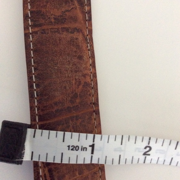 Moore & Giles Belt Mens Size 44 Leather Silver Buckle - Picture 8 of 11